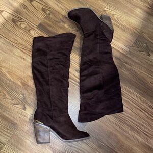 Shoe Dazzle Brown Knee-High Boots
